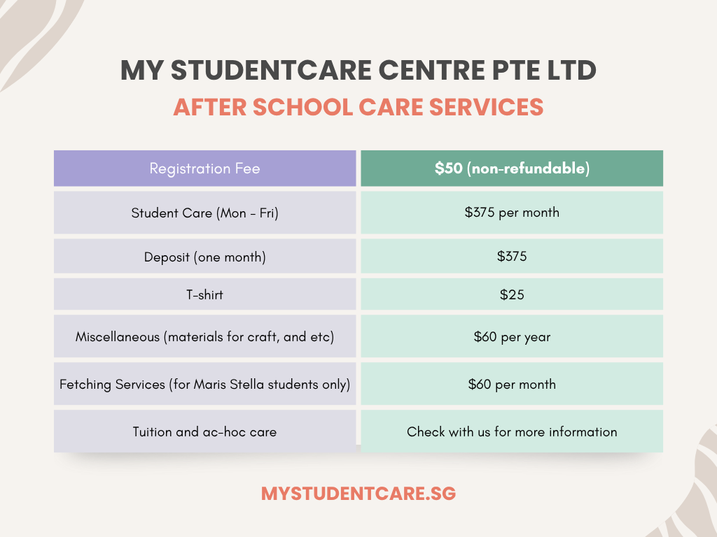 student care fee